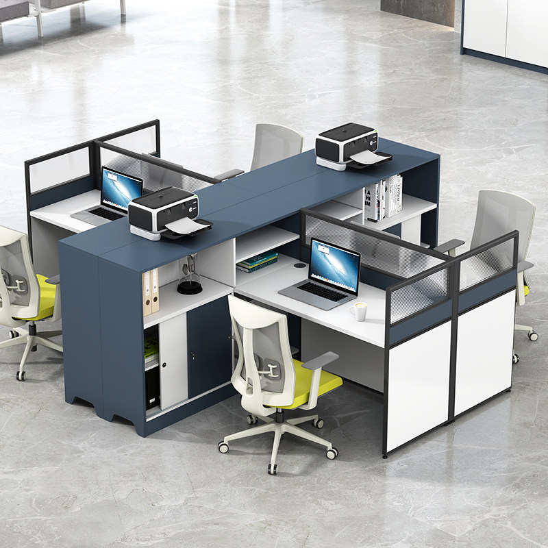 Staff desk minimalist modern desk chair combined screen working position Employee position 2 4 6 people bit table