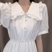 2020 mùa hè mới Pháp Vintage Gentle Gió ăn mặc siêu Tiên Sen Wears ngọt First Love Doll Collar váy