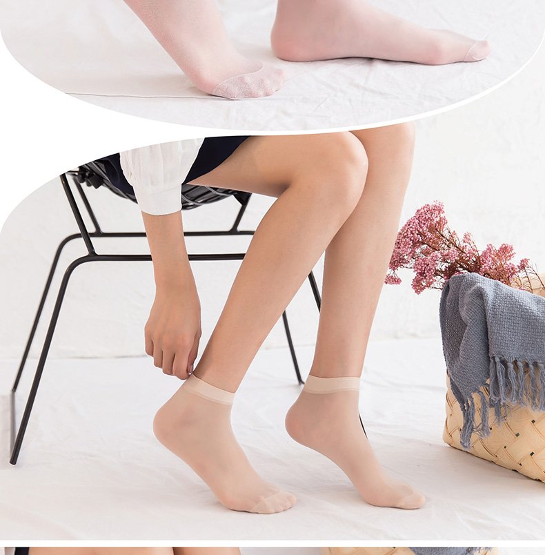 20 đôi vớ nhung ngắn nữ mùa hè màu da vớ thoáng khí chống móc dây lõi lụa đen ống ngắn vớ lụa tất adidas