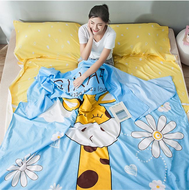 % bông du lịch túi ngủ trên du lịch bẩn bông chăn bông chăn một tấm kinh doanh du lịch cầm tay - Túi ngủ túi ngủ sơ sinh