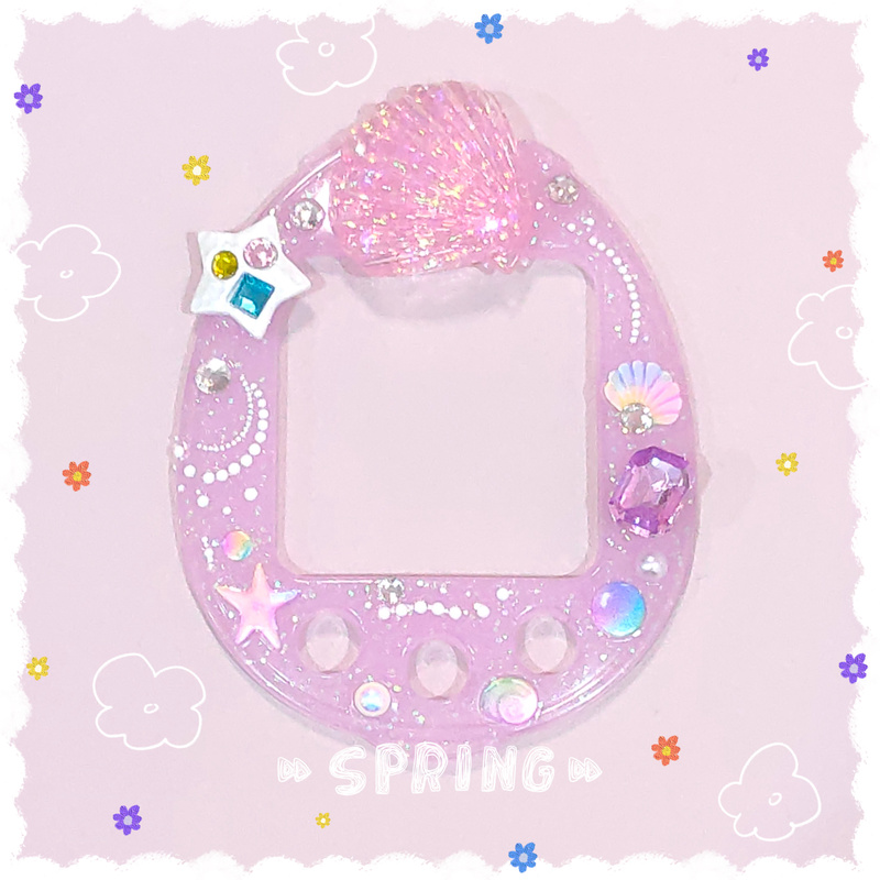 [Pink Purple Gemstone Shell Model] Japanese Tamagotchi 4U/4U+ Panel, Not Compatible with Chinese-Made Devices