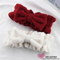  Japan you gelato pique coral velvet bow cute lace face wash makeup hairband hairband GP