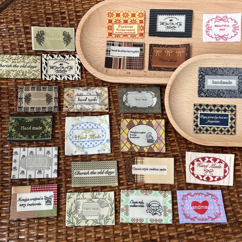 Orange Label - Retro Old Money Style Woven Label DIY Clothing, Bags, Shoes, Socks, Hair Accessories, Scarf Decoration 023-17 Orange Label - Retro Old Money Style Woven Label DIY Clothing, Bags, Shoes, Socks, Hair Accessories, Scarf Decoration 023-17