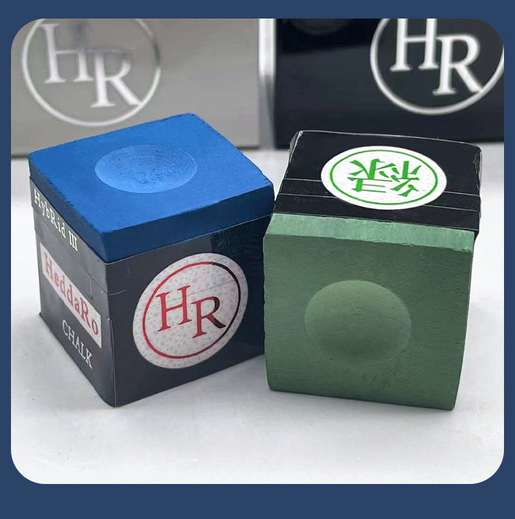 Мел для кия hr巧粉三代台球杆巧克粉职业皮头粉台球杆桌球擦粉台球用品配件