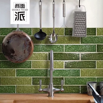 Crack kiln change handicraft brick dark red long strip texture tile bar restaurant bar background wall tile personality cultural brick