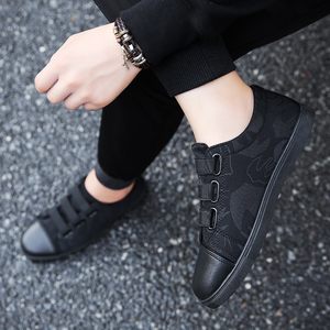 男鞋子休闲懒人鞋草编鞋男人板鞋黑色男鞋潮帆