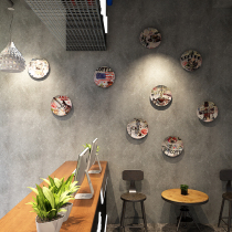 American Style Home Living Room Dining Room Dining Room Background Wall Hanging Pan Cafe Wall Decor Plate Room Wall Trim