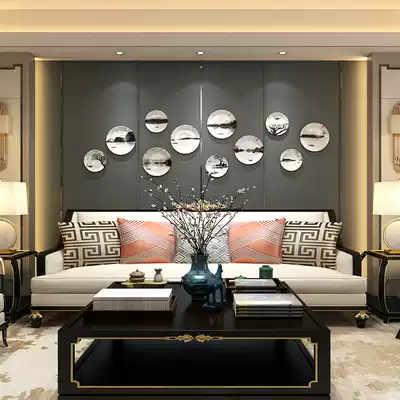 New Chinese living room dining room wall decoration plate hanging plate creative home wall decoration ceramic crafts plate decoration