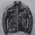 Mùa thu mới bằng da nam Harley retro lớp đầu tiên da xe máy áo khoác ngắn - Quần áo lông thú áo khoác nam kaki Quần áo lông thú