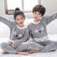 Bộ đồ ngủ trẻ em mùa thu và mùa đông flannel bộ lông cừu san hô bé trai và bé gái có thể mặc quần áo mùa đông công chúa trẻ em lớn