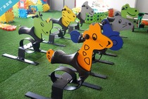 Kindergarten Children Outdoor Durable Springs Rocking Horse PE PV Panels Rocking Lulle Park District Large Trojan Horse Toys