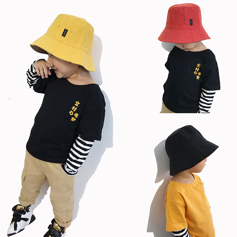 Children's hat male trendy boy fisherman hat 2019 spring and autumn new Japanese baby hat Korean version sun visor