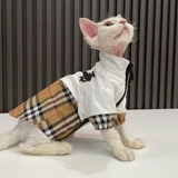 Безворосная одежда для кошачьей одежды Renfacai кот кошка Девин одежда чистая хлопковая сплайсинговая куртка модный осень и зимний стиль