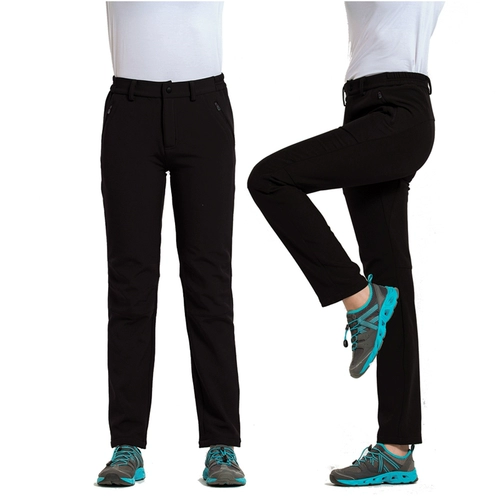 Бархатные утепленные ветрозащитные водонепроницаемые спортивные альпинистские лыжные штаны подходит для мужчин и женщин