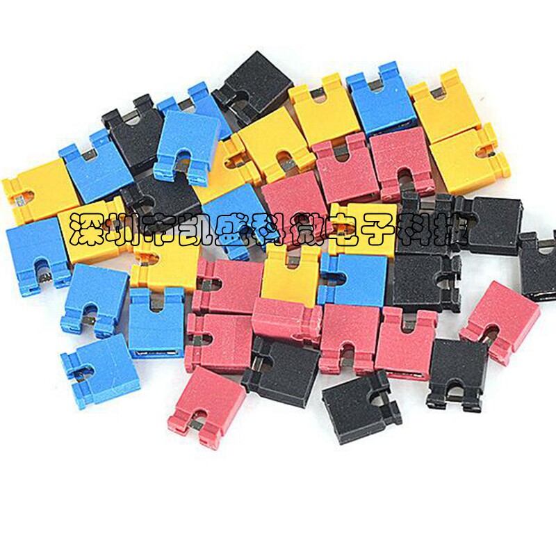 Jumper cap Short circuit cap 2 54MM pitch Black Yellow Blue Red Short Circuit Block Row Pin Connector Cap Color