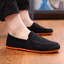 Summer mens kick canvas shoes low-help students trend sports cloth shoes deodorant breathable lazy lazy casual shoes Forest