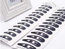 South Korea Hairclip Black Straight Clip Head Decorated Top Clip Hair Ornament Adult Liu Hafa Hair Clip Hair Clip Small Side Clip