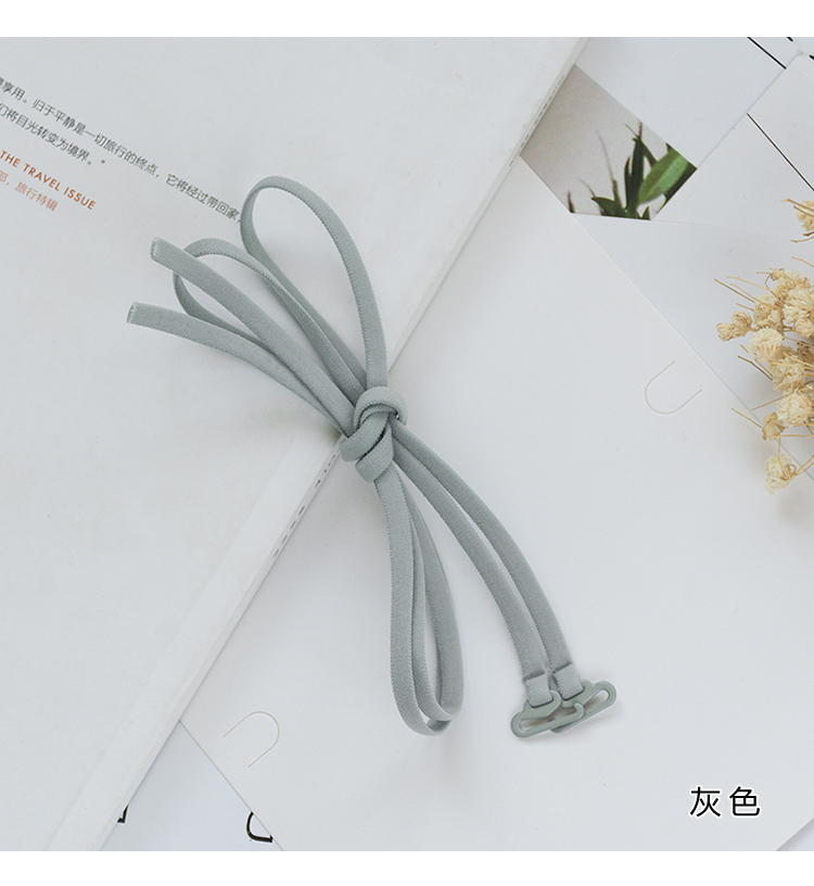 3 mảnh dây đeo vai cổ màu kẹo treo cổ áo ngực đồ lót vành đai áo tắm cổ treo dây áo lót trong suốt bản to