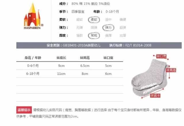 Chaussettes pour bébé - Ref 2111035 Image 4