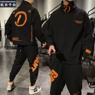 Sports pants men's spring overalls Korean version of the trend spring and autumn all-match casual pants sweater handsome matching suit
