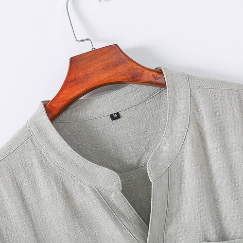 Летняя одежда, мужской комплект, летняя футболка с коротким рукавом для пожилых людей, для мужчины среднего возраста, из хлопка и льна