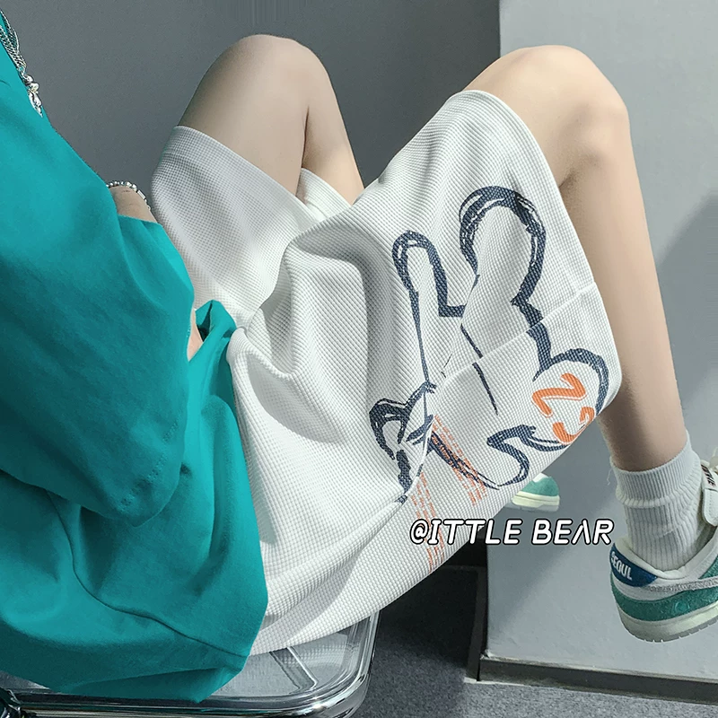 Летние тонкие шорты, брендовые брюки для досуга, oversize, для подростков, размер
