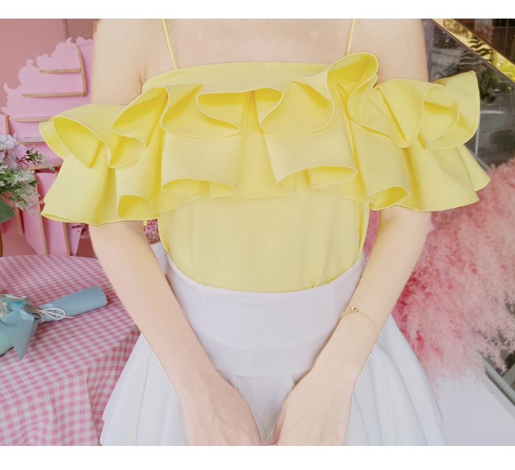 Cô gái Nhật Bản cô gái mềm mại ngọt ngào váy xếp li sinh viên hoang dã váy trắng petti váy ruffle váy mùa hè - Váy chân váy xòe