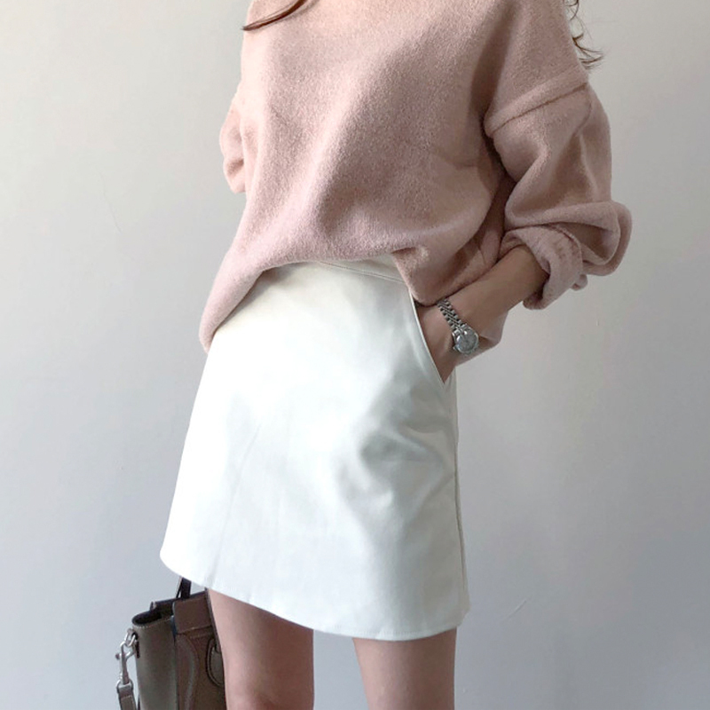 White Short Skirt for Women, 2026 Summer New High-Waisted Slimming A-Line Pencil Skirt