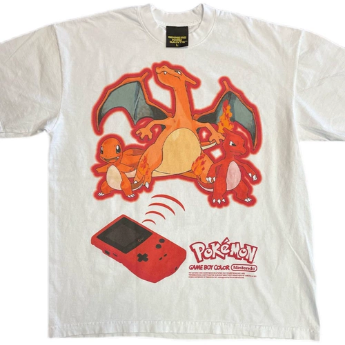 Bomba Studio 2025 Новая маленькая пожарная драконская печатная футболка для мужчин и женщин White Pulat Cottom