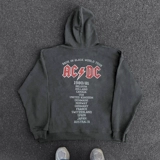 Ретро толстовка с капюшоном в стиле хип-хоп, в американском стиле, оверсайз