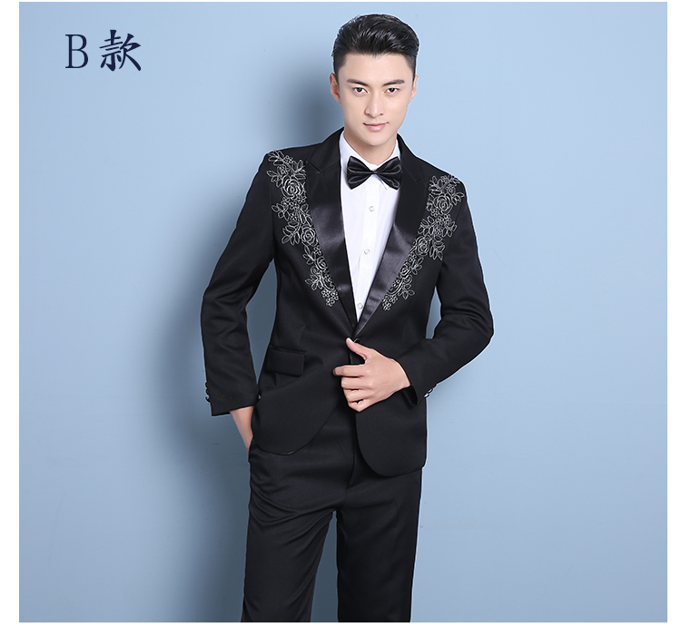 Bộ đồ vest nam thanh niên phiên bản Hàn Quốc của bộ đồ tự canh tổ chức nghi lễ trang phục hợp xướng chỉ huy hình ảnh studio quần áo thoi trang nam
