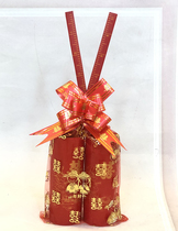 Red bamboo tube dowry 100 children and 100 grandchildren ruler Red bamboo ruler Red rice tube Rice Sheng Chaoshan wedding wedding supplies