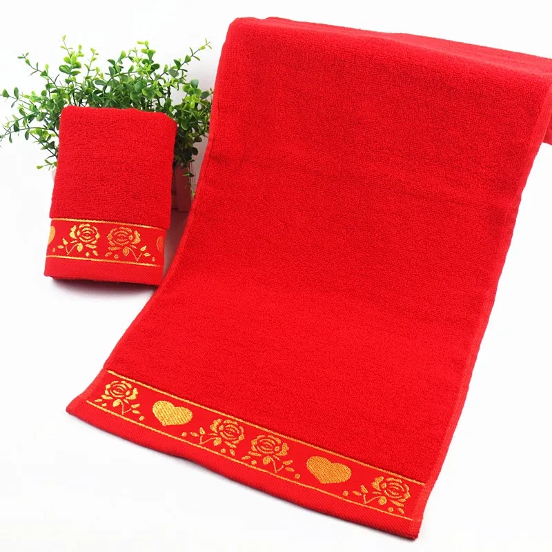 Pure Cotton Bright Red Towel as a Return Gift, Face Towel, Red Towel Without Words, Red Wedding Celebration Return Gift Towel Pure Cotton Bright Red Towel as a Return Gift, Face Towel, Red Towel Without Words, Red Wedding Celebration Return Gift Towel