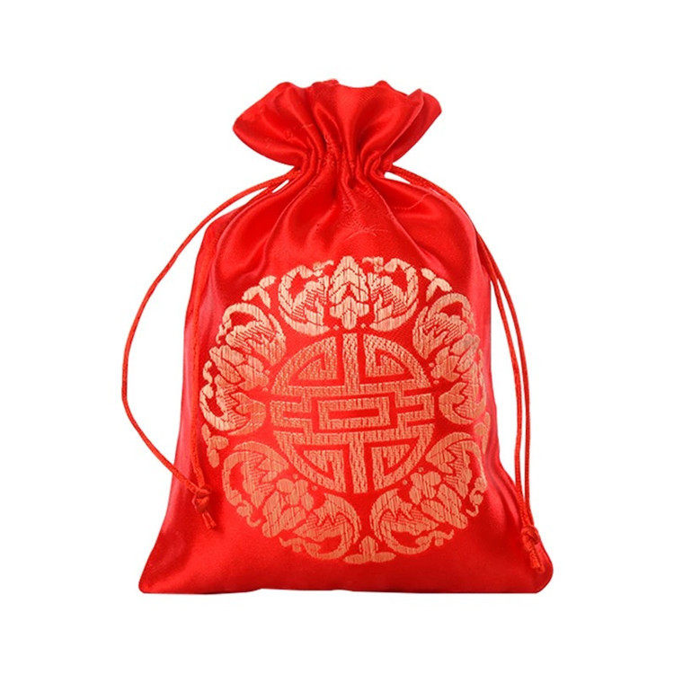 Large, medium and small wedding brocade egg bag gift candy bag fabric bag brocade bag satin silk bag 10