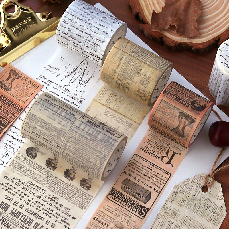 Twilight and paper tape hand account text control material stickers European and American retro style English alphabet hand account decoration