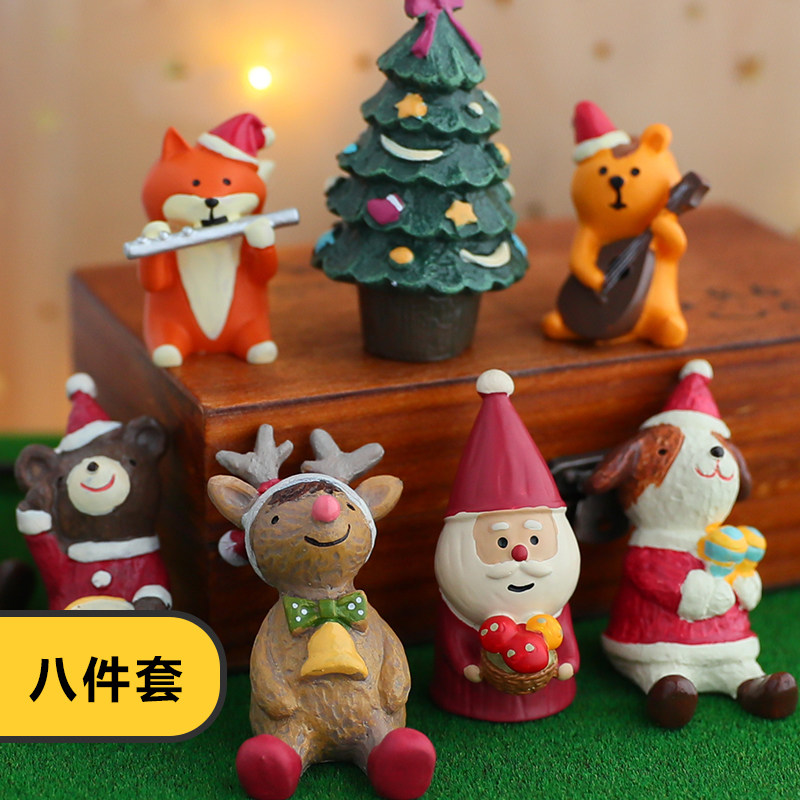 Creative Christmas Small Gift Gift Look Up Resin Jerry Christmas Old Man Swing A Christmas Tree Adornment Starry Sky Suit