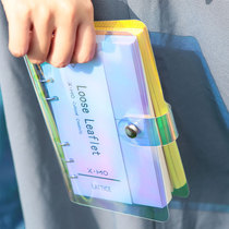 Na Cabin Net red colorful laser ledger transparent shell pvc cash notebook in the live page book