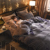 flannel mùa đông cộng với nhung dày gia đình nhung san hô bốn đại bàng vàng nhung chăn giường váy luật Levin nhung nhung ấm pha lê - Bộ đồ giường bốn mảnh mẫu chăn ga gối đệm đẹp Bộ đồ giường bốn mảnh