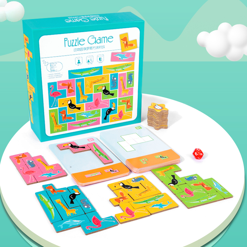 Russian Tetris puzzle children Early teaching Enlightenment wooded 2-3-4-5-year-old baby Yigo girl 6 Toys
