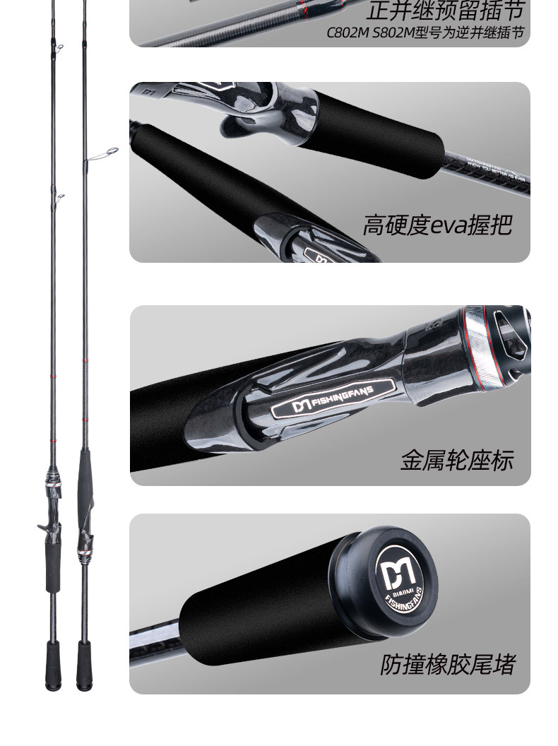 Дорожные суб -полюсный 钓迷兰澜溪3.0泛用路亚竿全套富士f环超轻远投碳素鲈鱼翘嘴钓鱼竿 Fishingfans