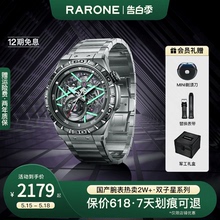 Larone Renault Gemini Series Y Hollow Fully Automatic Night Glow Mechanical Watch Waterproof Watch Men's Steel Band Gift