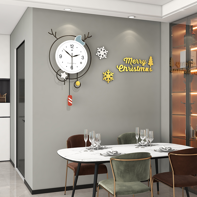 2023 new clock hanging wall home fashion creative table tennis red hanging watch modern minimalist clock hanging clock living room-Taobao