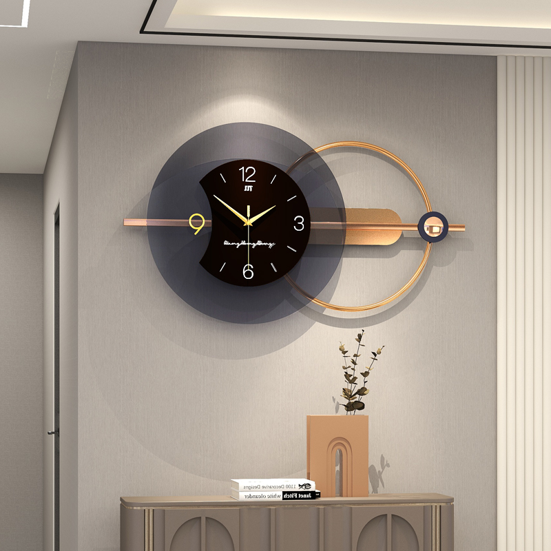 Light luxury decoration living room clock wall clock modern simple household fashion dining room clock hanging wall hanging atmospheric watch