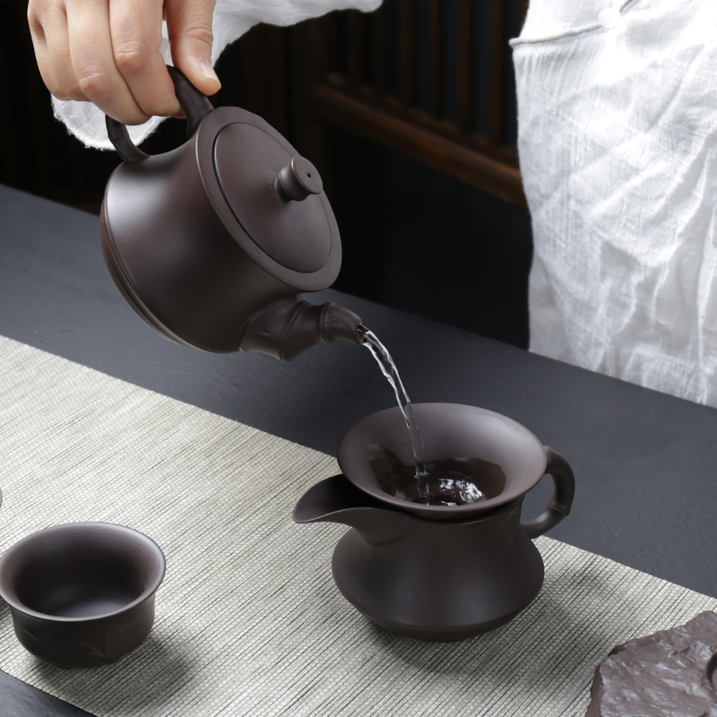 ZongTang violet arenaceous kung fu tea set yixing undressed ore it ceramic household tureen tea gift sets