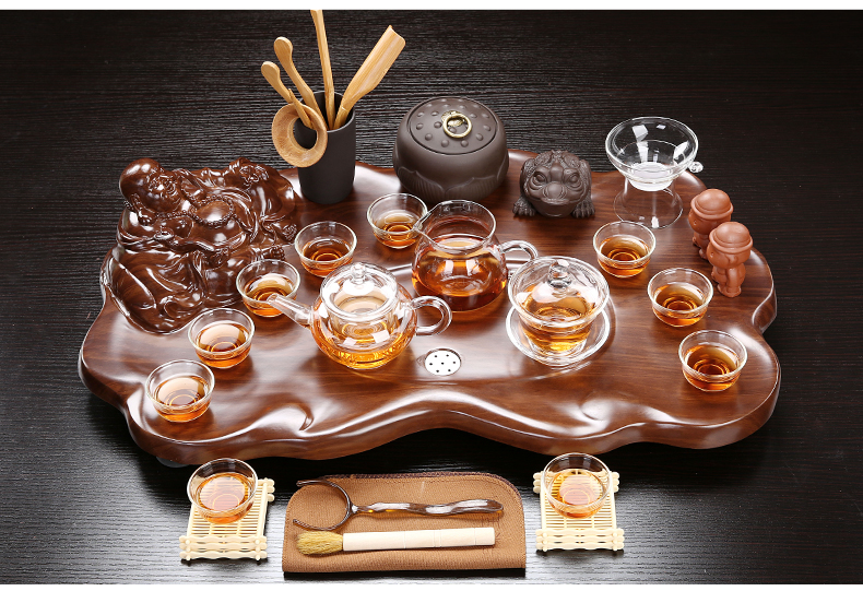 Tea tray was suit small glass set of ceramic Tea set household contracted and I tray kongfu Tea sea office