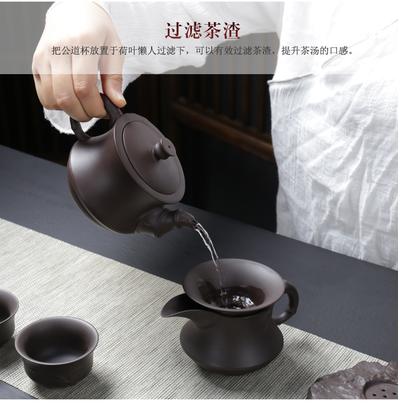 ZongTang purple sand tea set yixing purple clay teapot zhu mud tea sea of a complete set of kung fu tea set gift box