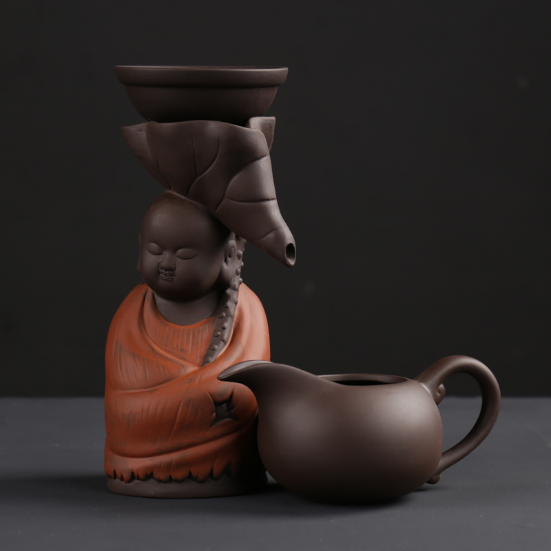 ZongTang creative tea accessories violet arenaceous) filter monk monk tea tea strainer creative ceramic tea strainer