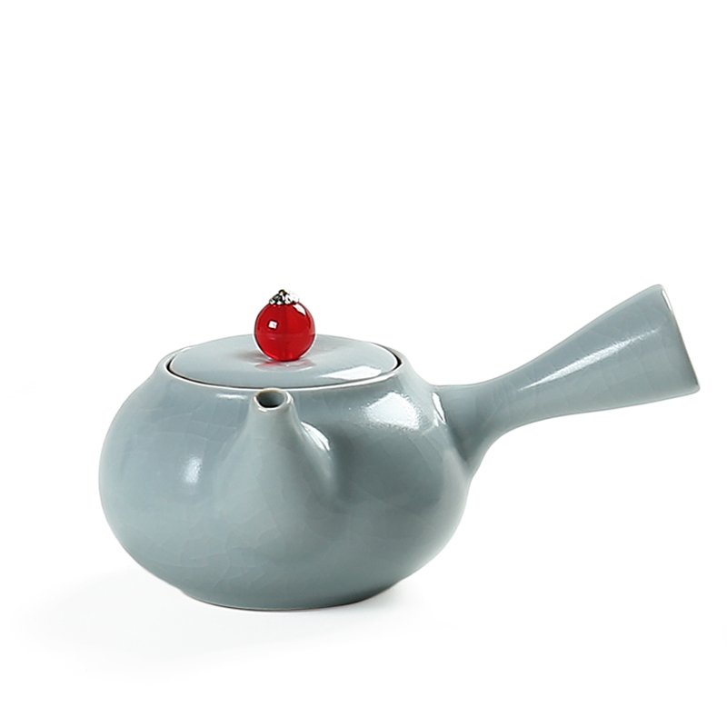 ZongTang to yet open sky blue your up and exquisite pot of your porcelain long handle cross the side of the kung fu tea set the teapot