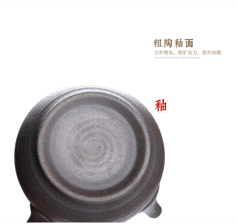 Lateral ZongTang coarse pottery teapot Japanese inoculation handle archaize single pot of kung fu tea pu 'er tea