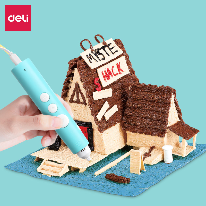 Able 3D printing pen painting pen low temperature not bronzed by hand creativity DIY suit Three D children Cubist graffiti pen cute